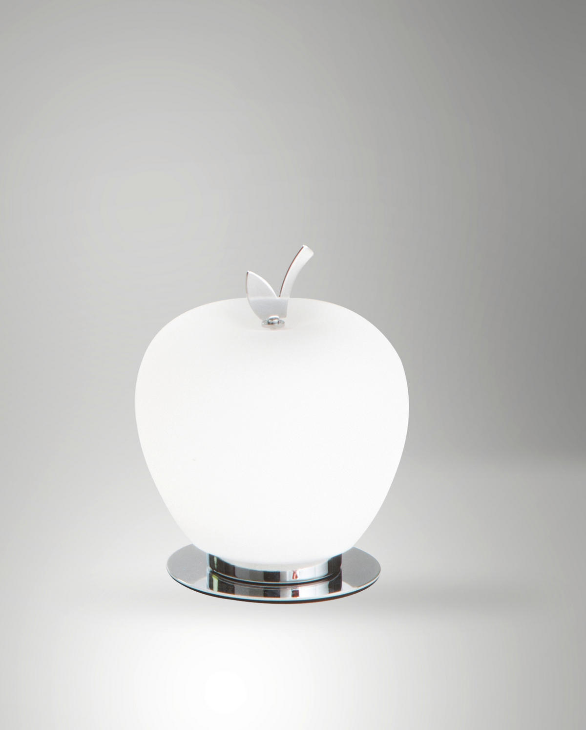 LED-TISCHLEUCHTE 14/17 cm   - Chromfarben/Weiß, Design, Glas/Metall (14/17cm) - Fabas Luce