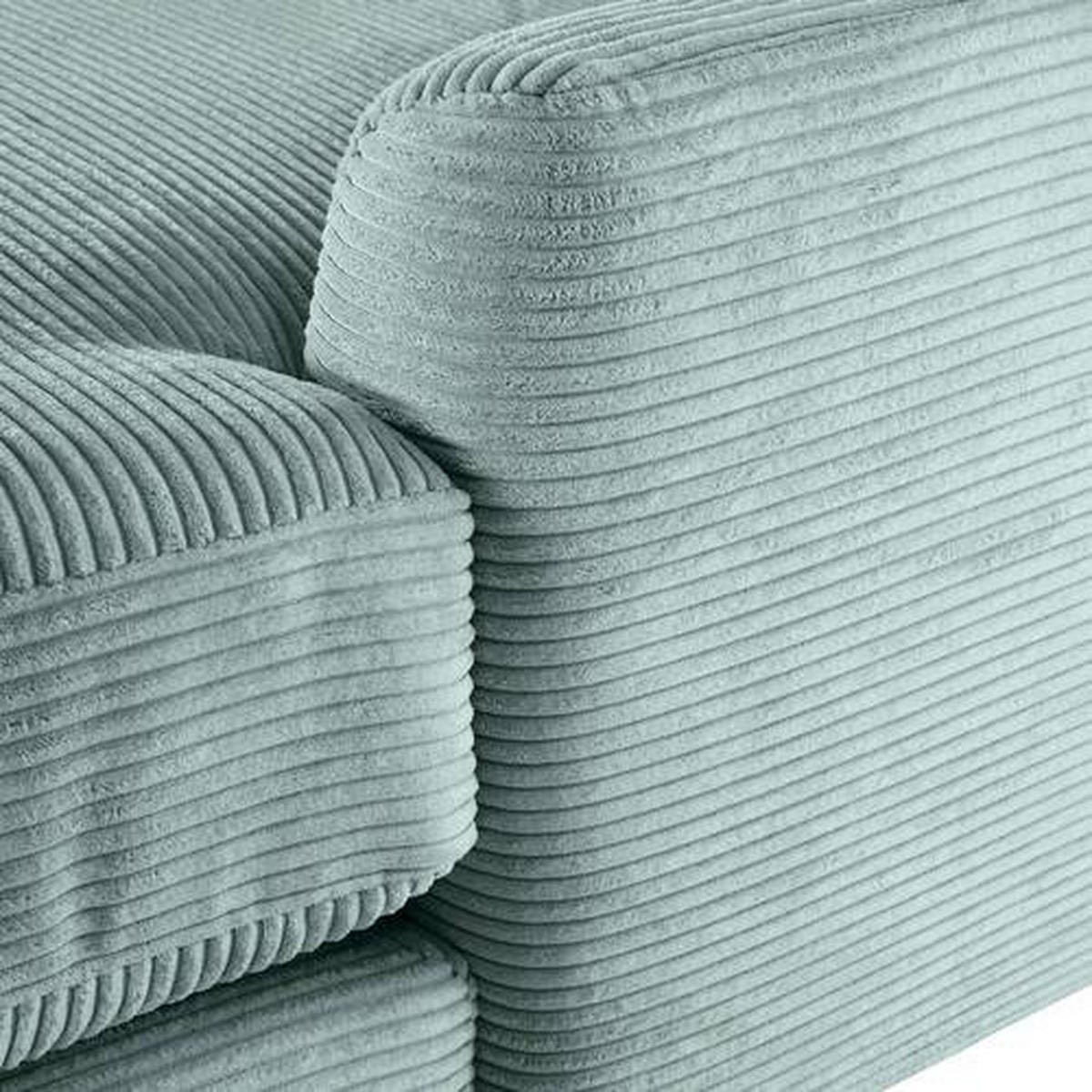 ECKSOFA in Cord Hellblau  - Schwarz/Hellblau, Design, Kunststoff/Textil (240/175cm) - Landscape