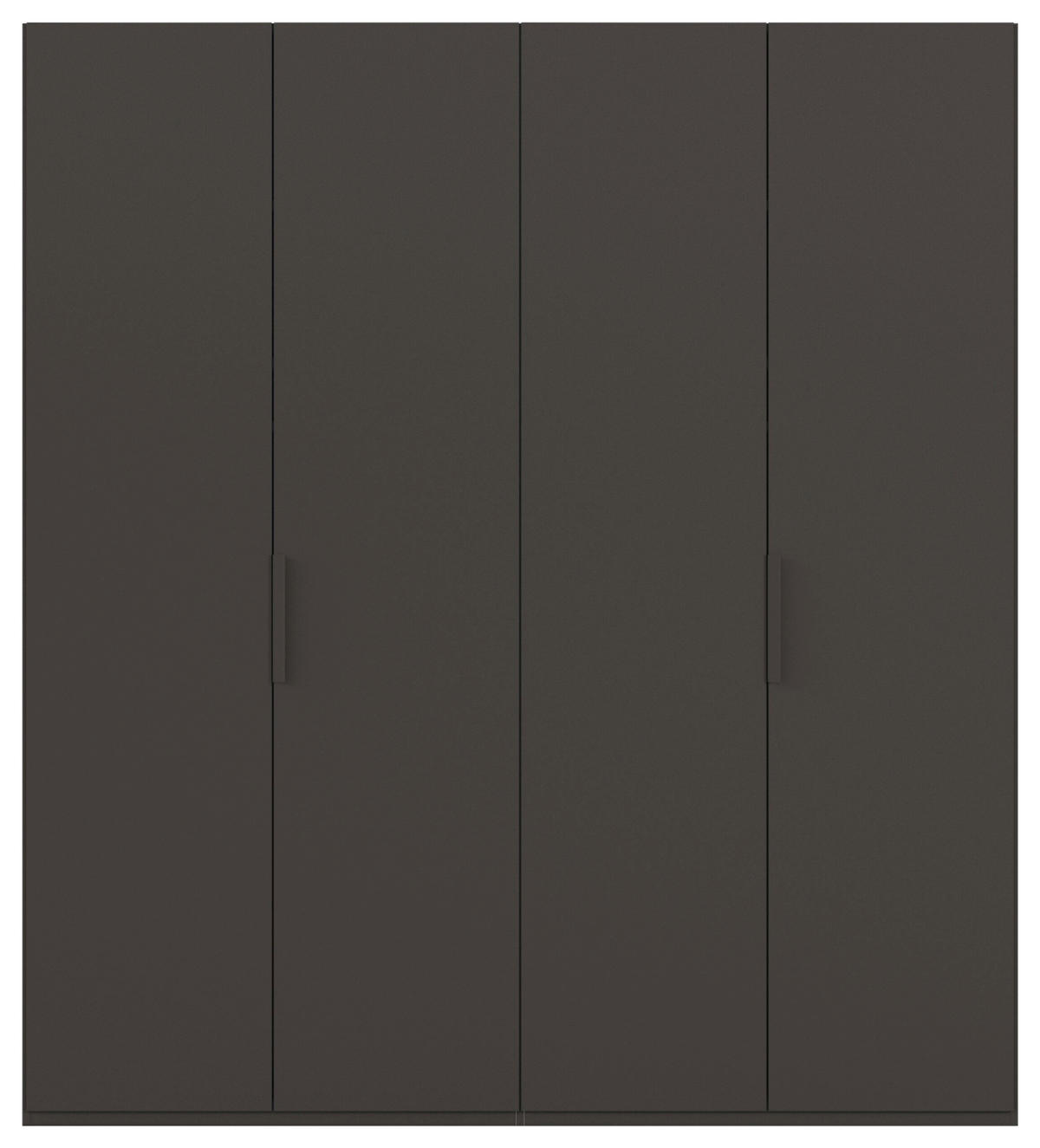 DREHTÜRENSCHRANK 201/223/61 cm,  in Graphitfarben, 4-türig  - Graphitfarben, Basics, Holzwerkstoff/Metall (201/223/61cm) - Novel