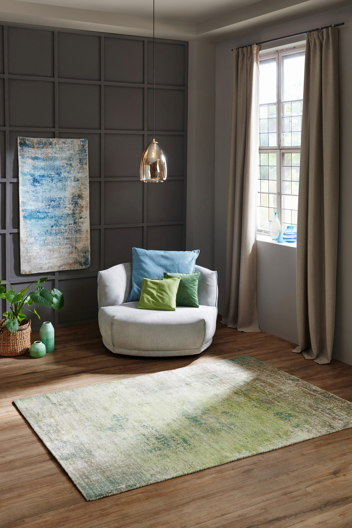 ORIENTTEPPICH 160/230 cm Sky Dancer Grün Grün  - Grün, Trend, Textil (160/230cm) - Cazaris
