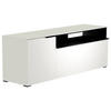LOWBOARD Schwarz, Weiss  160/58/45 cm  - Weiss/Schwarz, Design, Glas/Holzwerkstoff (160/58/45cm) - Moderano