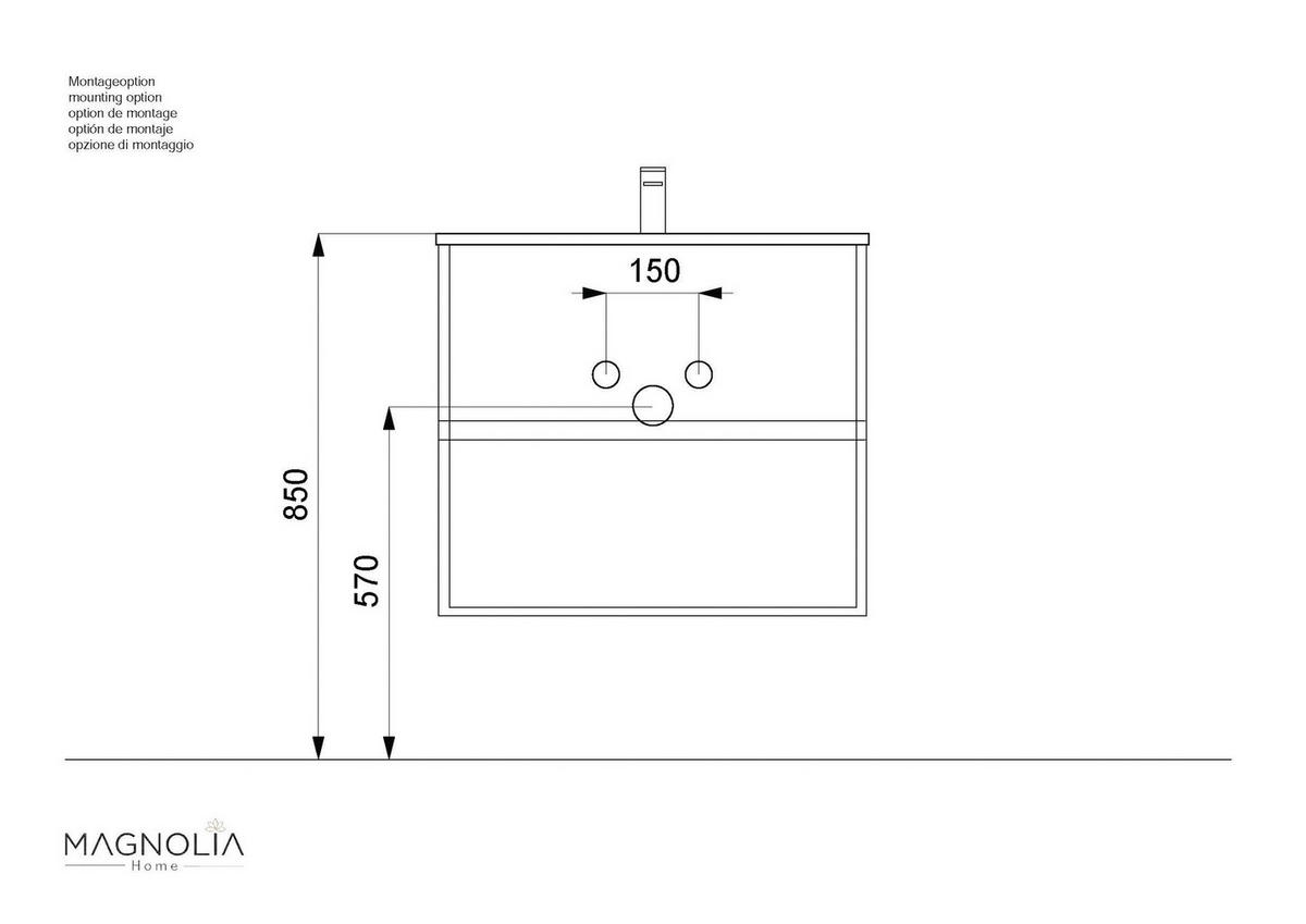 WASCHTISCHKOMBI 70 cm  - Graphitfarben/Weiß, MODERN, Keramik/Holzwerkstoff (70cm) - MID.YOU