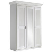 DREHTÜRENSCHRANK 156/210/64 cm 3-türig Weiß  - Weiß/Kupferfarben, ROMANTIK / LANDHAUS, Glas/Holz (156/210/64cm) - Boxxx
