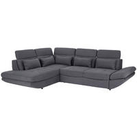 WOHNLANDSCHAFT Webstoff Dunkelblau  - Schwarz/Dunkelblau, Modern, Kunststoff/Textil (233/311cm) - MID.YOU
