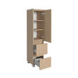 MIDISCHRANK 30/131/35 cm  - Sandfarben/Eichefarben, KONVENTIONELL, Holzwerkstoff/Kunststoff (30/131/35cm) - Xora