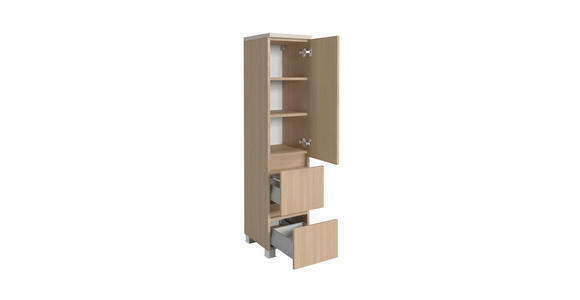 MIDISCHRANK 30/131/35 cm  - Sandfarben/Eichefarben, KONVENTIONELL, Holzwerkstoff/Kunststoff (30/131/35cm) - Xora