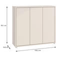 SCHUHSCHRANK Alice Springs  in 109,2/99,1/34,9 cm  - Sandfarben/Grau, MODERN, Holzwerkstoff/Kunststoff (109,2/99,1/34,9cm) - Xora