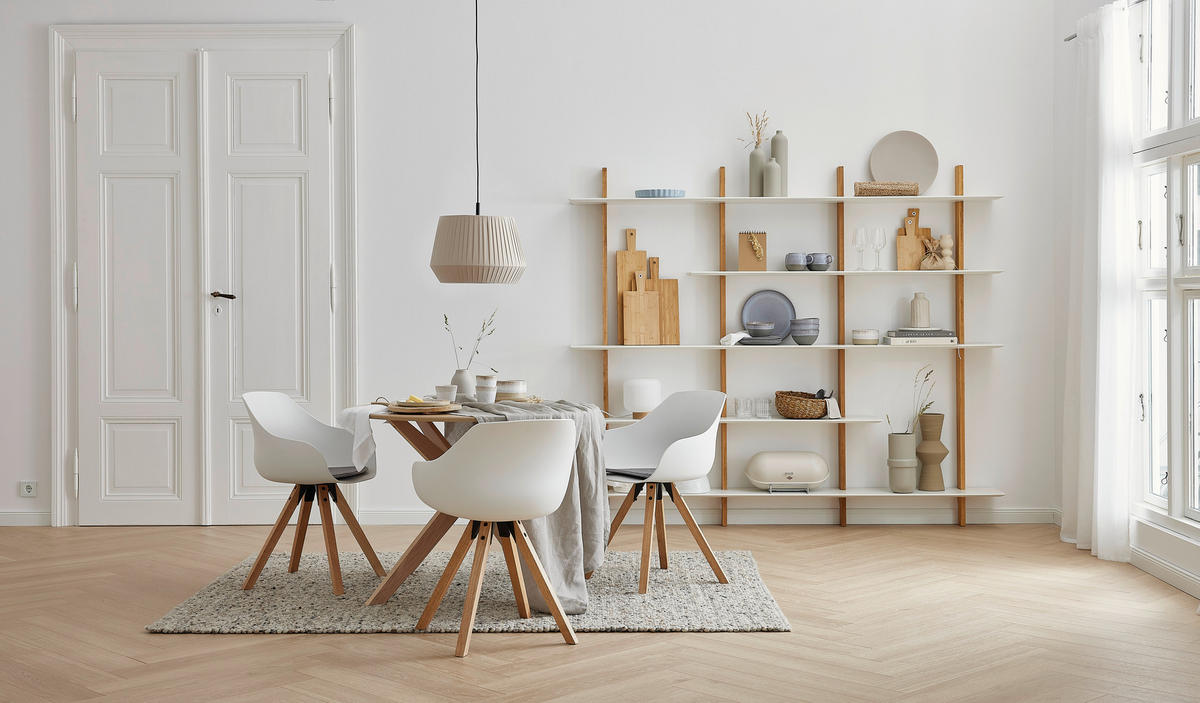 JEDILNA MIZA, furnirano, masivno hrast barve hrasta  - barve hrasta, Konvencionalno, les (105/75cm) - MID.YOU
