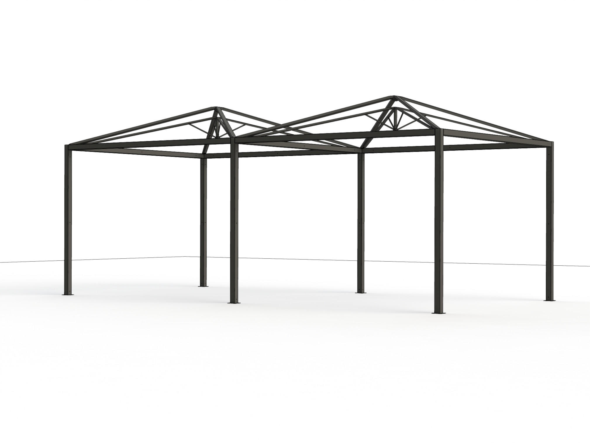 PAVILLON-ERWEITERUNG 315,2/301/307,6 cm Aluminium  - Anthrazit, Basics, Metall (315,2/301/307,6cm) - Siena Garden