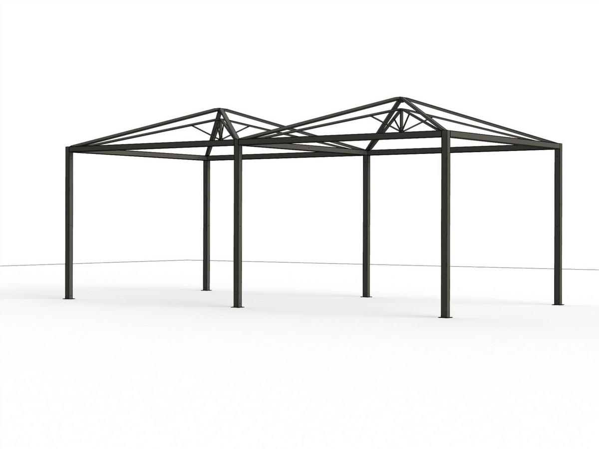PAVILLON-ERWEITERUNG 315,2/301/307,6 cm Aluminium  - Anthrazit, Basics, Metall (315,2/301/307,6cm) - Siena Garden