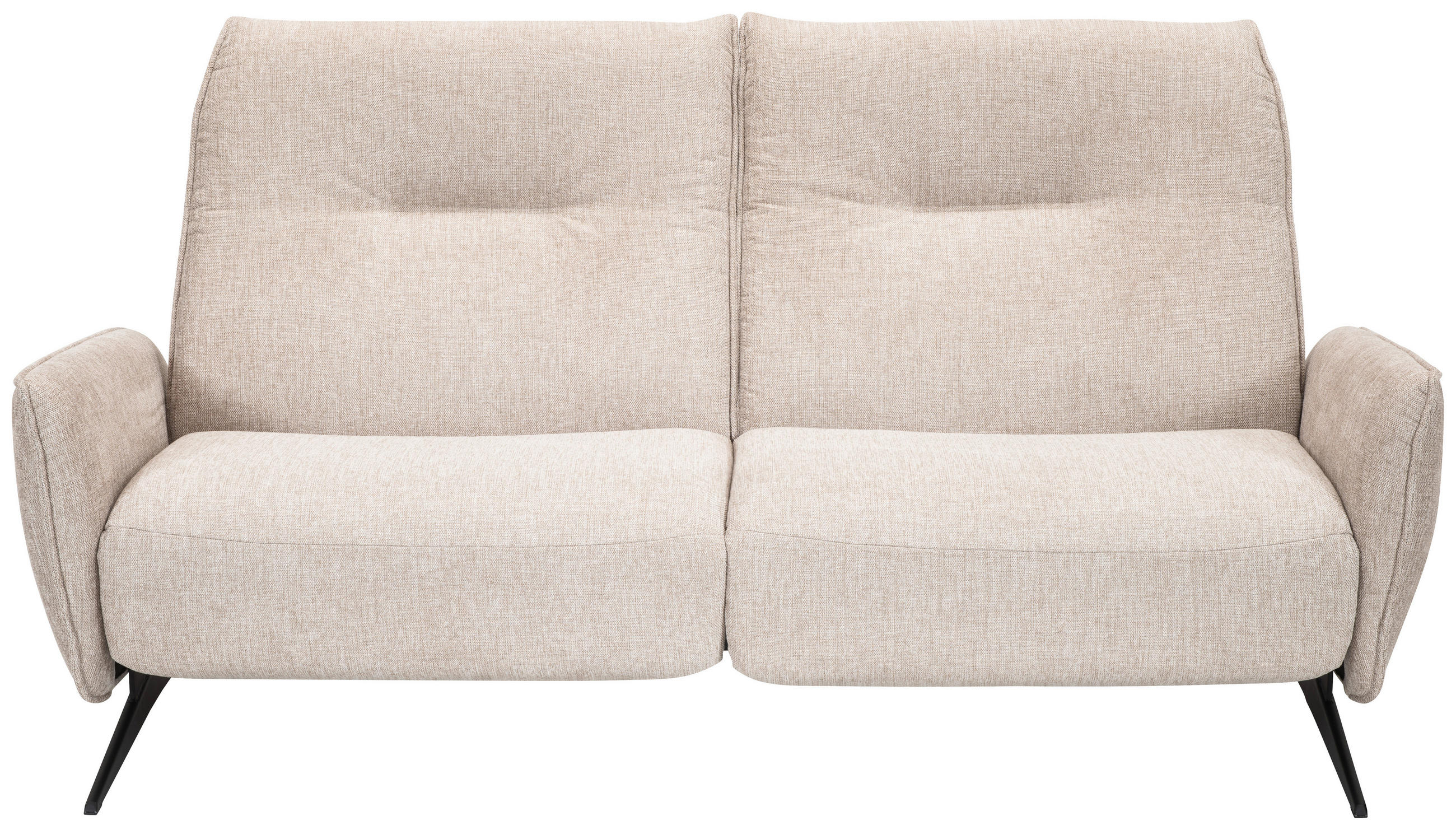 RECLINERSOFFA i beige  - beige/svart, Klassisk, metall/trä (196/98/93cm) - Best Price