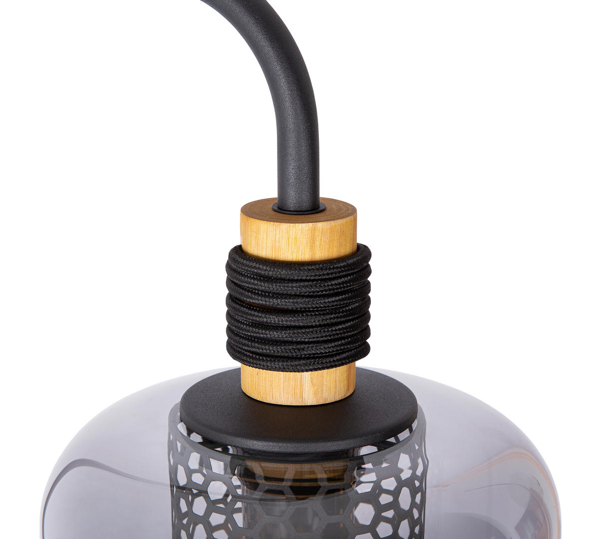 STEHLEUCHTE - Schwarz/Grau, Design, Glas/Metall (25/25/150cm) - Globo