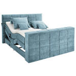BOXSPRINGBETT 180/200 cm  in Blau  - Blau, KONVENTIONELL, Textil (180/200cm) - Carryhome