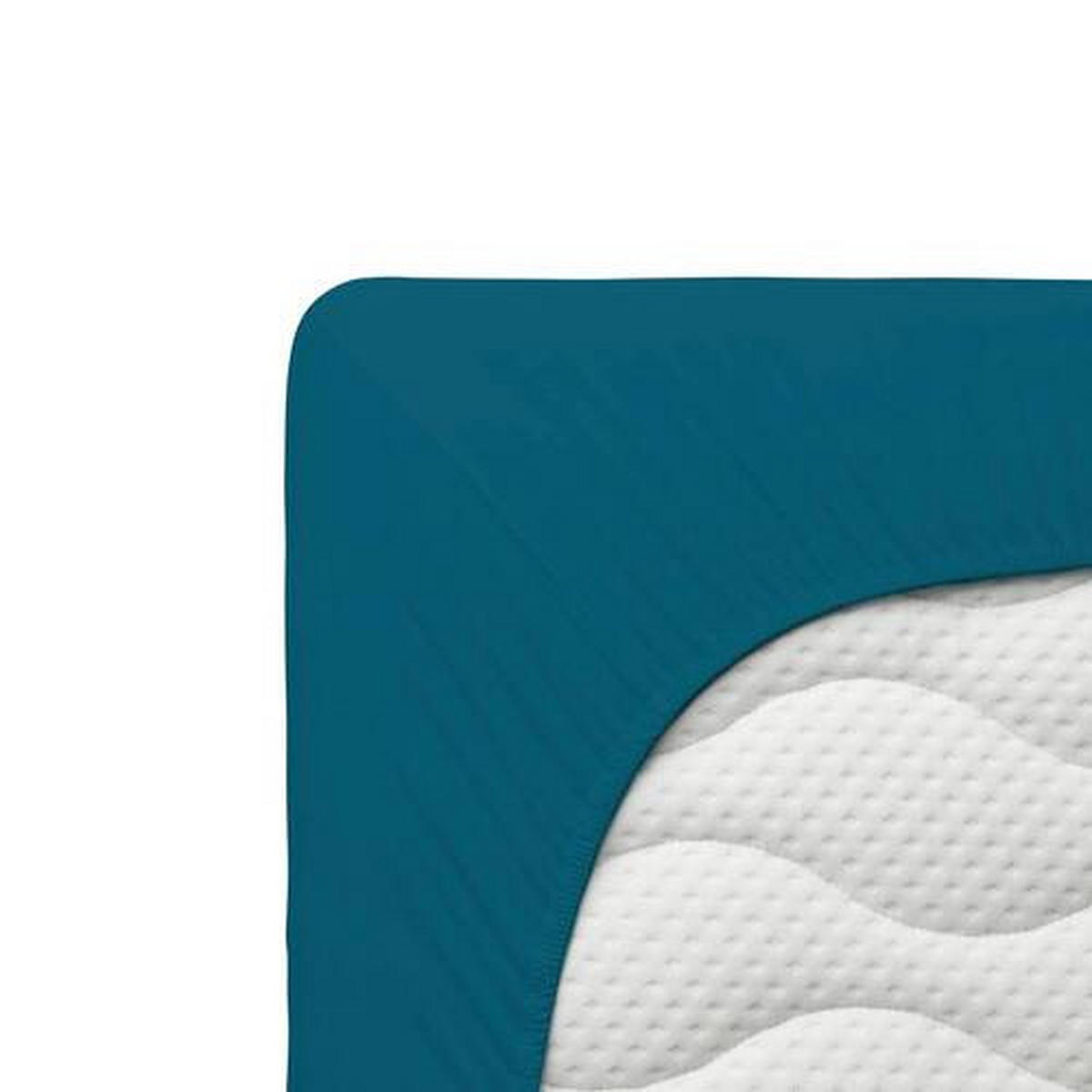 SPANNLEINTUCH 180-200/200-220 cm Jersey  - Petrol, Basics, Textil (180-200/200-220cm) - Schlafgut