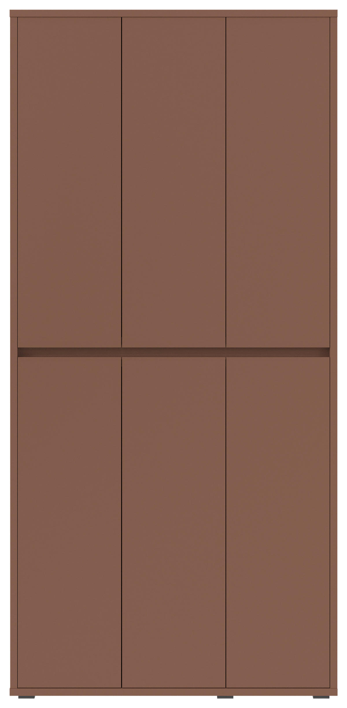 OMARA ZA ČEVLJE terakota - antracit/terakota, Design, umetna masa/leseni material (100/210/34cm) - Xora