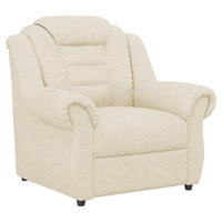 SESSEL in Chenille Creme  - Creme/Schwarz, Konventionell, Kunststoff/Textil (104/102/101cm) - Livetastic