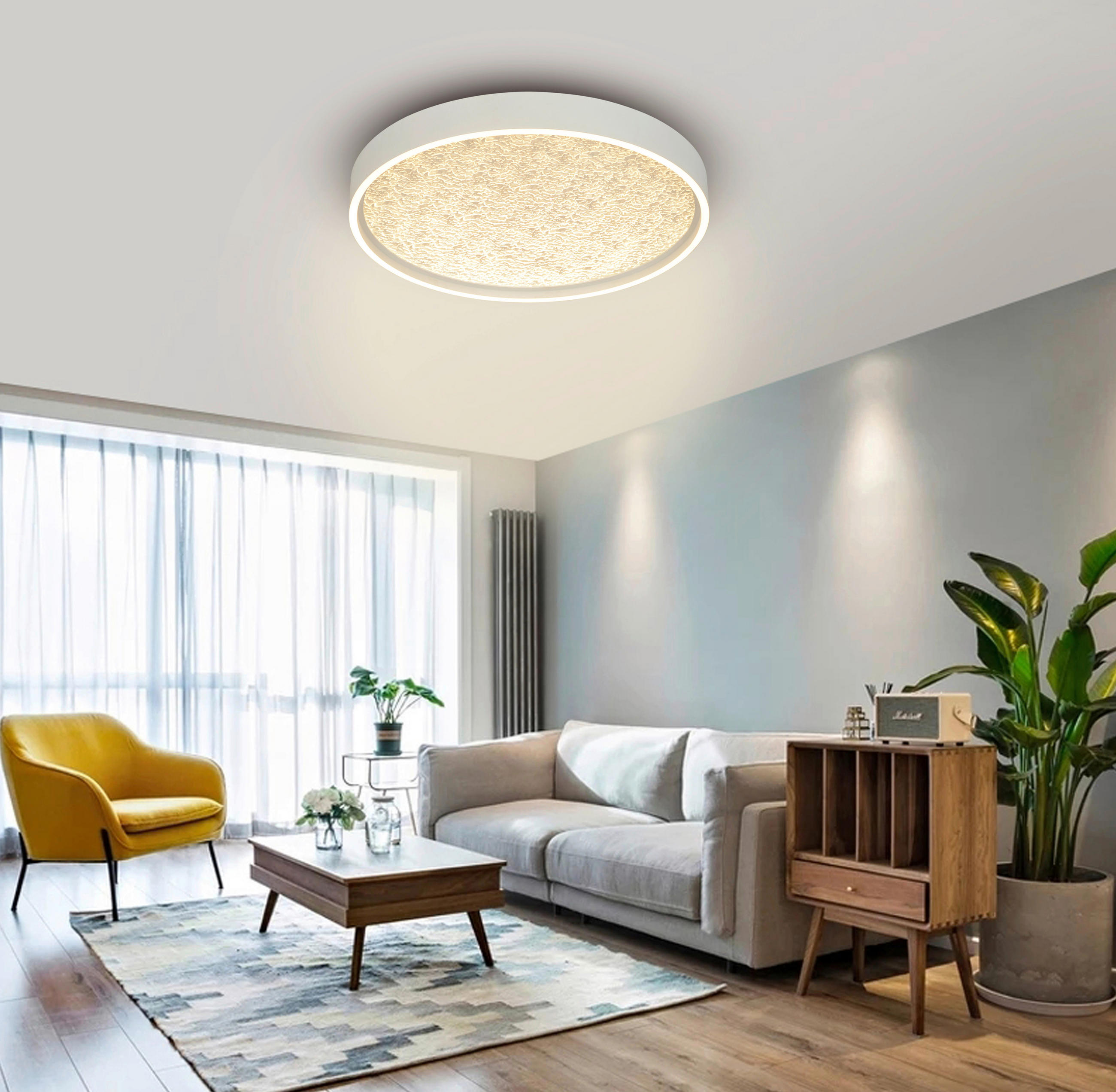 LED-DECKENLEUCHTE 60/6,5 cm   - Weiß, Basics, Kunststoff/Metall (60/6,5cm)