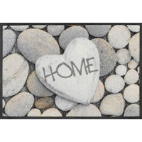 FUßMATTE 40/60 cm  - Hellgrau, Design, Kunststoff/Textil (40/60cm) - wash+dry