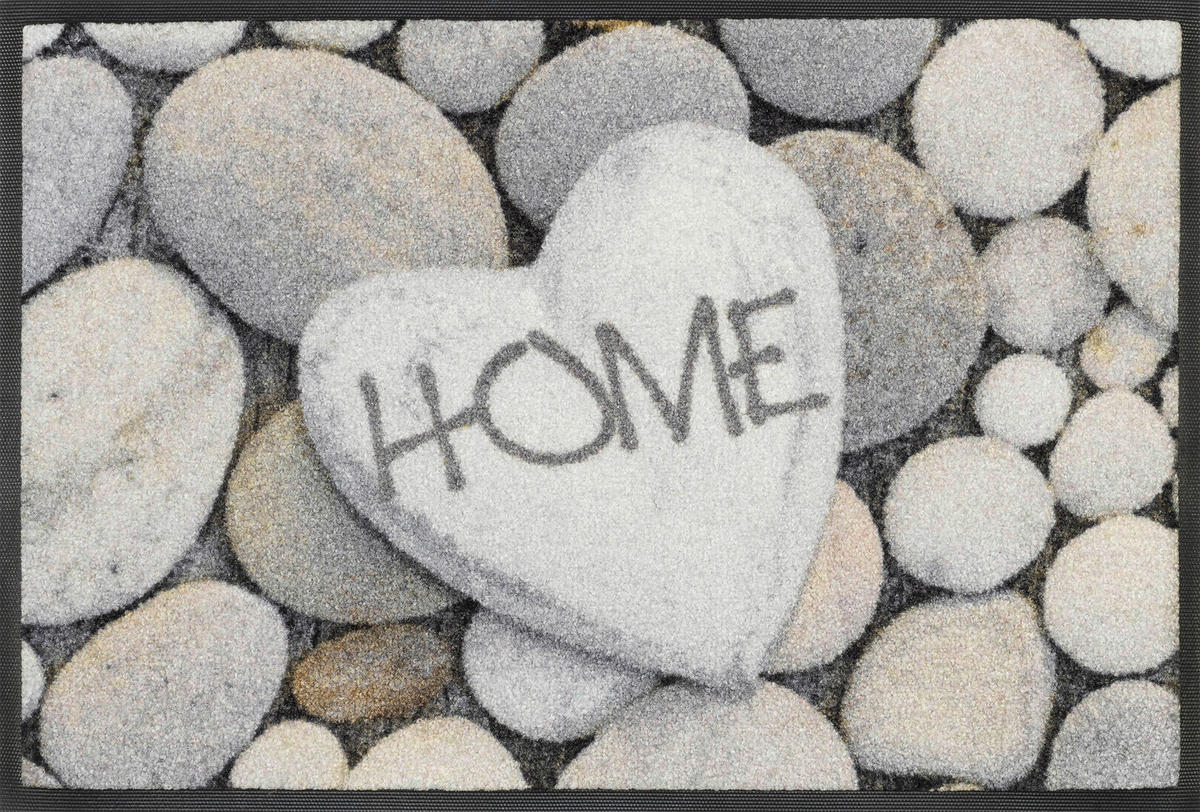 FUßMATTE 40/60 cm  - Hellgrau, Design, Kunststoff/Textil (40/60cm) - wash+dry