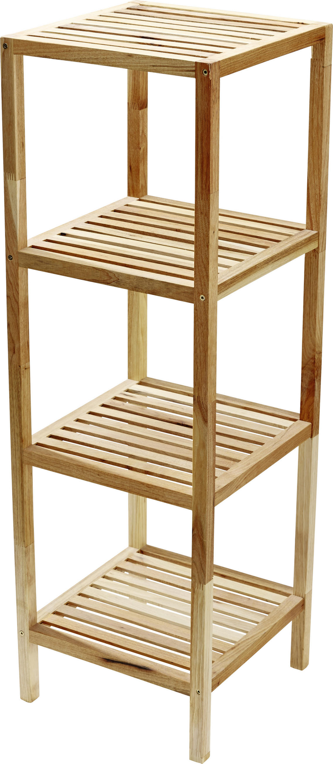 ETAJERĂ PENTRU BAIE 36/112/36 cm  - culoare lemn de nuc, Basics, lemn (36/112/36cm) - Wenko