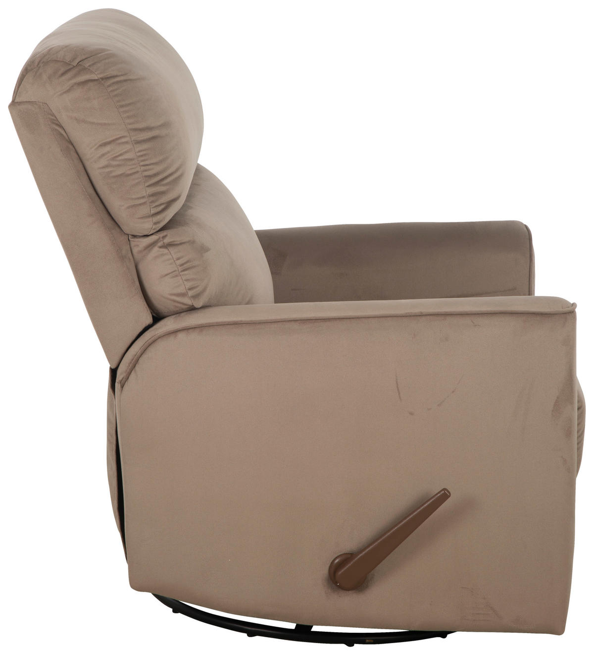 RELAXSESSEL Samt    - Taupe/Schwarz, MODERN, Textil/Metall (87.5/103.5/99cm) - P & B