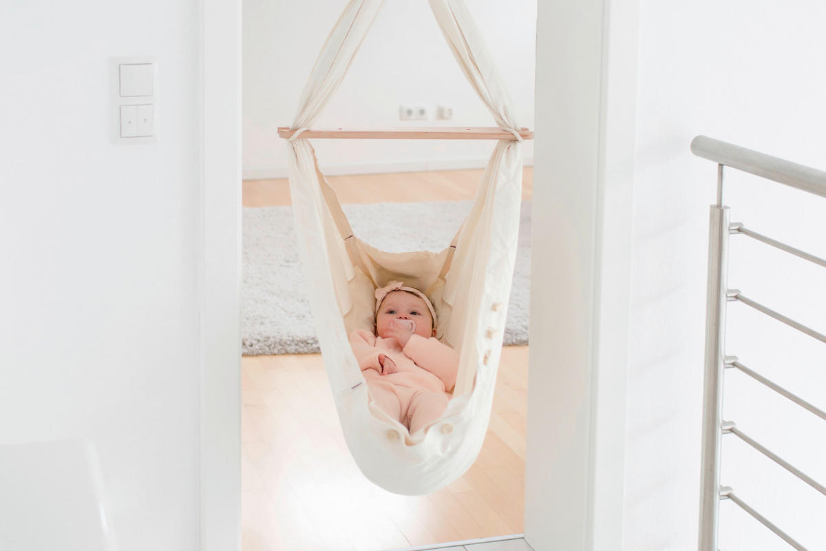 FEDERWIEGE BEIGE  Beige  - Beige, Basics, Textil/Metall (30/166/137cm) - SCHMUSEWOLKE