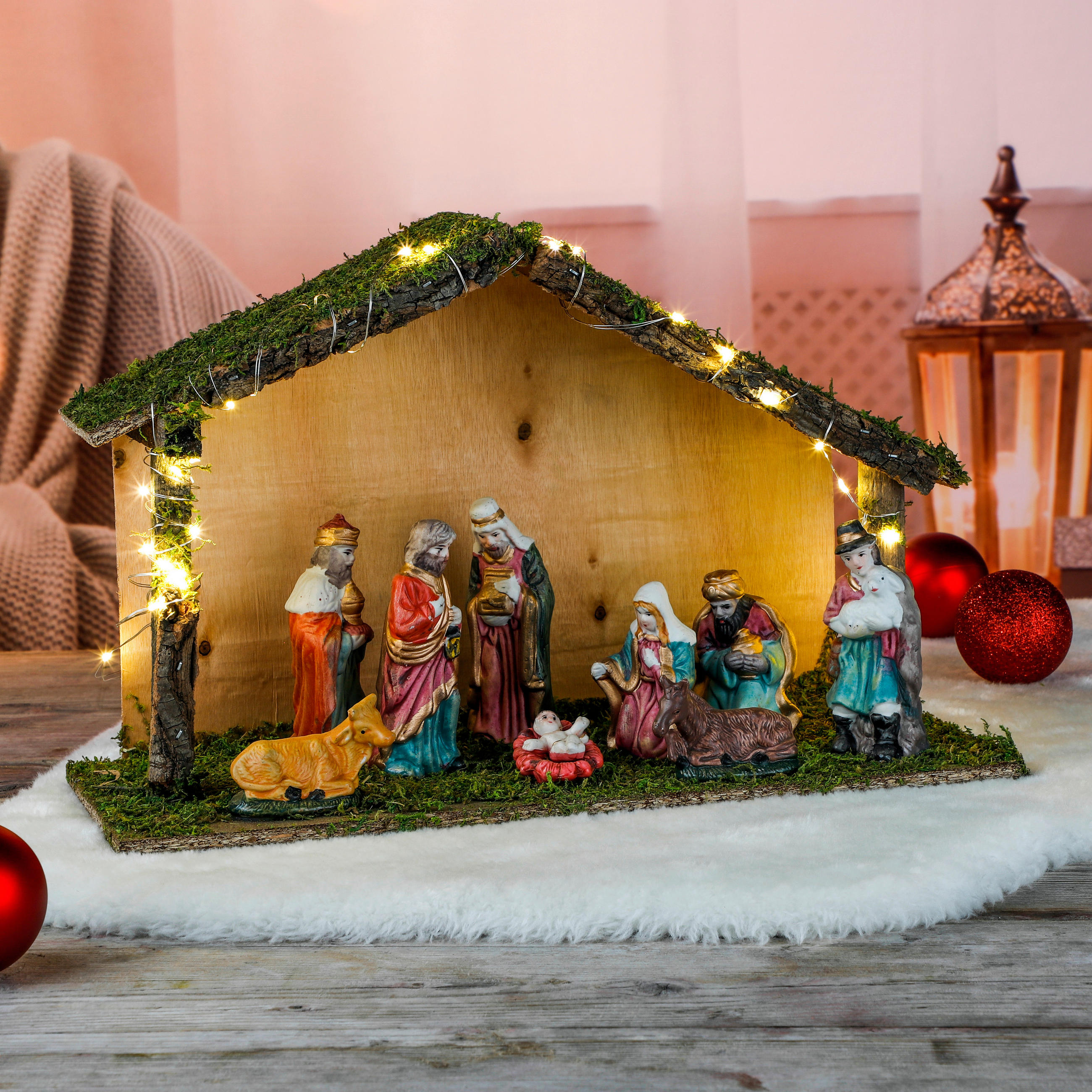 WEIHNACHTSKRIPPE - Basics, Holz (40/25,5/16cm) - X-Mas