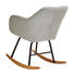 SCHAUKELSTUHL Flachgewebe Hellgrau - Eichefarben/Hellgrau, Design, Holz/Textil (57/81/68,5cm) - Ambia Home
