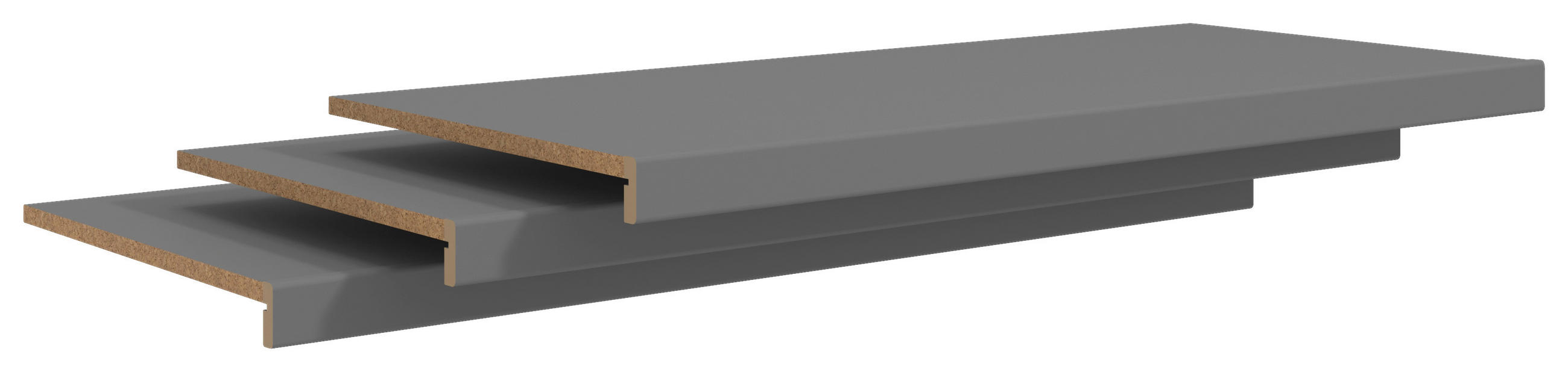 Xora VKLADACIA POLICA, sivá, 120/5/46,5 cm