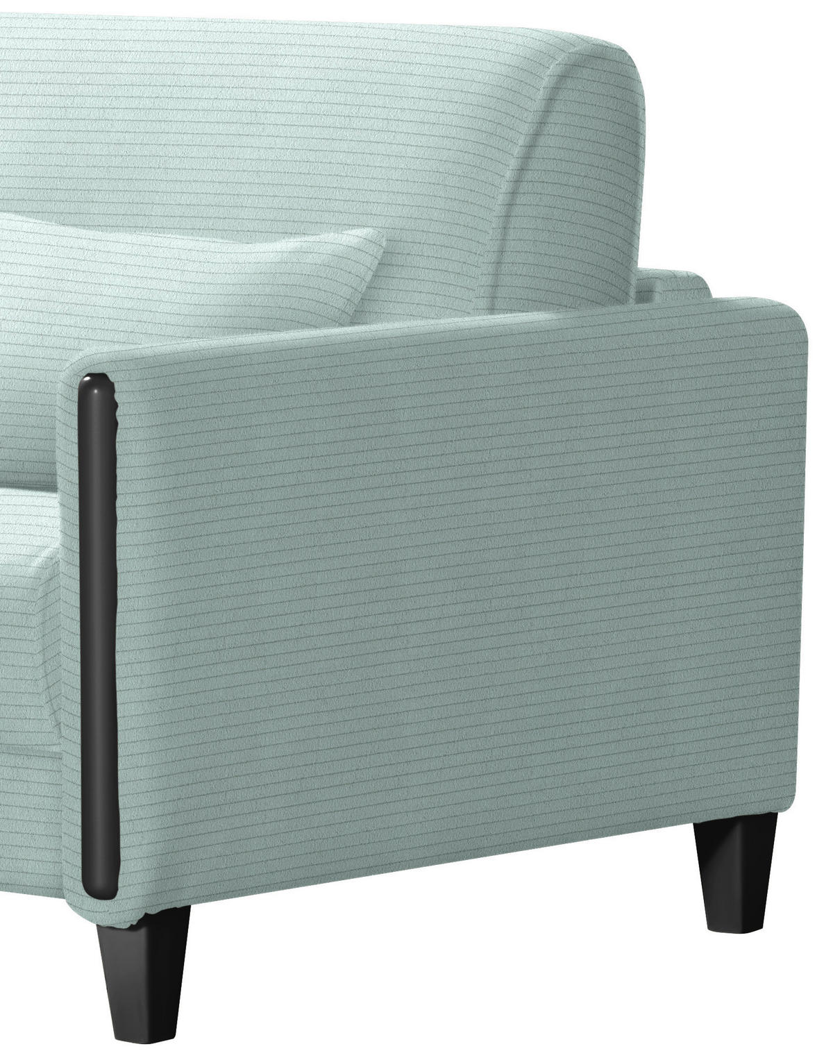SCHLAFSOFA in Holz, Textil Schwarz, Hellblau  - Schwarz/Hellblau, Design, Holz/Textil (174/88/104cm) - Niels Andersson