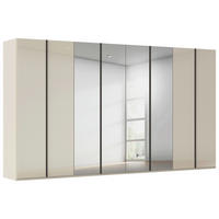 DREHTÜRENSCHRANK 400/235/61 cm,  in Champagner, 8-türig  - Champagner/Graphitfarben, Basics, Glas/Holzwerkstoff (400/235/61cm) - Novel
