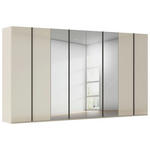 DREHTÜRENSCHRANK 400/223/61 cm,  in Champagner, 8-türig  - Champagner/Graphitfarben, Basics, Glas/Holzwerkstoff (400/223/61cm) - Novel
