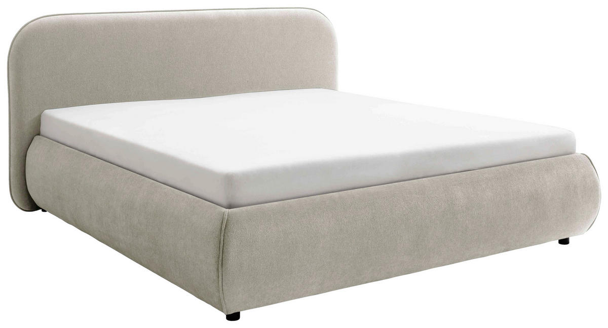 POLSTERBETT Beige 180/200 cm  - Beige, Design, Holz/Textil (180/200cm) - Schöner Wohnen