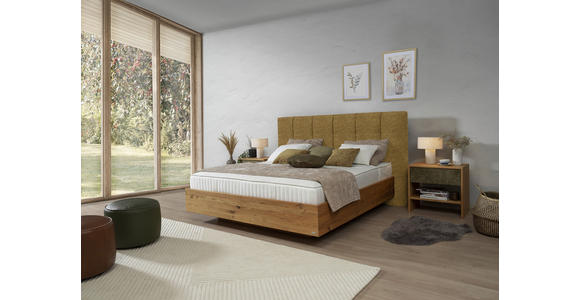BOXSPRINGBETT 180/200 cm in Goldfarben, Wildeiche - Wildeiche/Goldfarben, Natur, Holz/Textil (180/200cm) - Valnatura