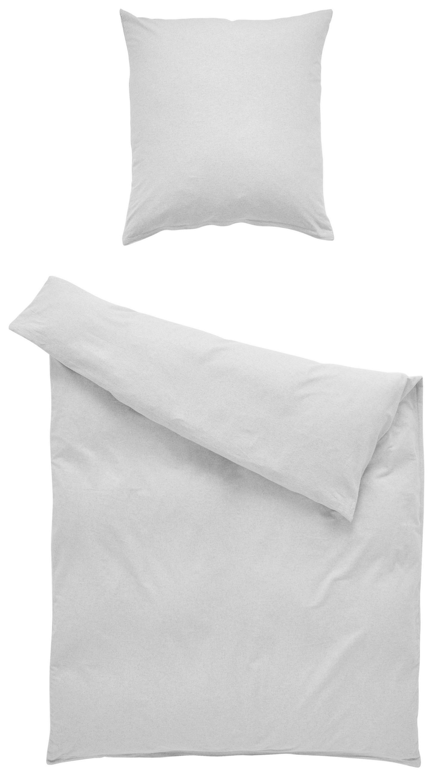 BETTWÄSCHE Flanell 135/200 cm  - Hellgrau, Basics, Textil (135/200cm) - Novel