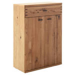 SCHUHSCHRANK Wildeiche furniert, massiv Wildeiche  - Wildeiche/Anthrazit, Natur, Holz/Holzwerkstoff (75/108/37cm) - Waldwelt