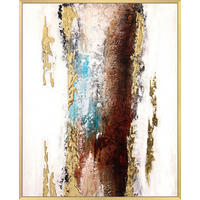 KUNSTDRUCK Abstraktes 40/50 cm  - Goldfarben/Multicolor, Basics, Holzwerkstoff (40/50cm) - Monee