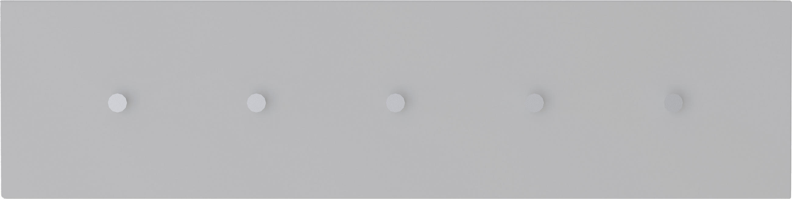 HAKENLEISTE  in Weiß  - Weiß, Design, Holzwerkstoff/Metall (100/25/5cm) - Moderano