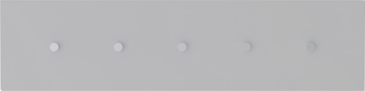 HAKENLEISTE  in Weiss  - Weiss, Design, Holzwerkstoff/Metall (100/25/5cm) - Moderano