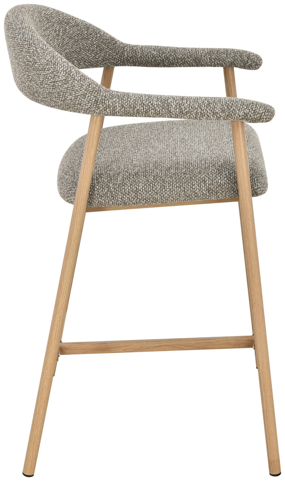 BARHOCKER in Taupe, Eichefarben  - Taupe/Eichefarben, MODERN, Holz/Textil (54/94,5/54,5cm) - Livetastic