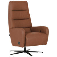 RELAXSESSEL Leder Braun  - Schwarz/Braun, Modern, Leder/Metall (66/110/83cm) - Joop!