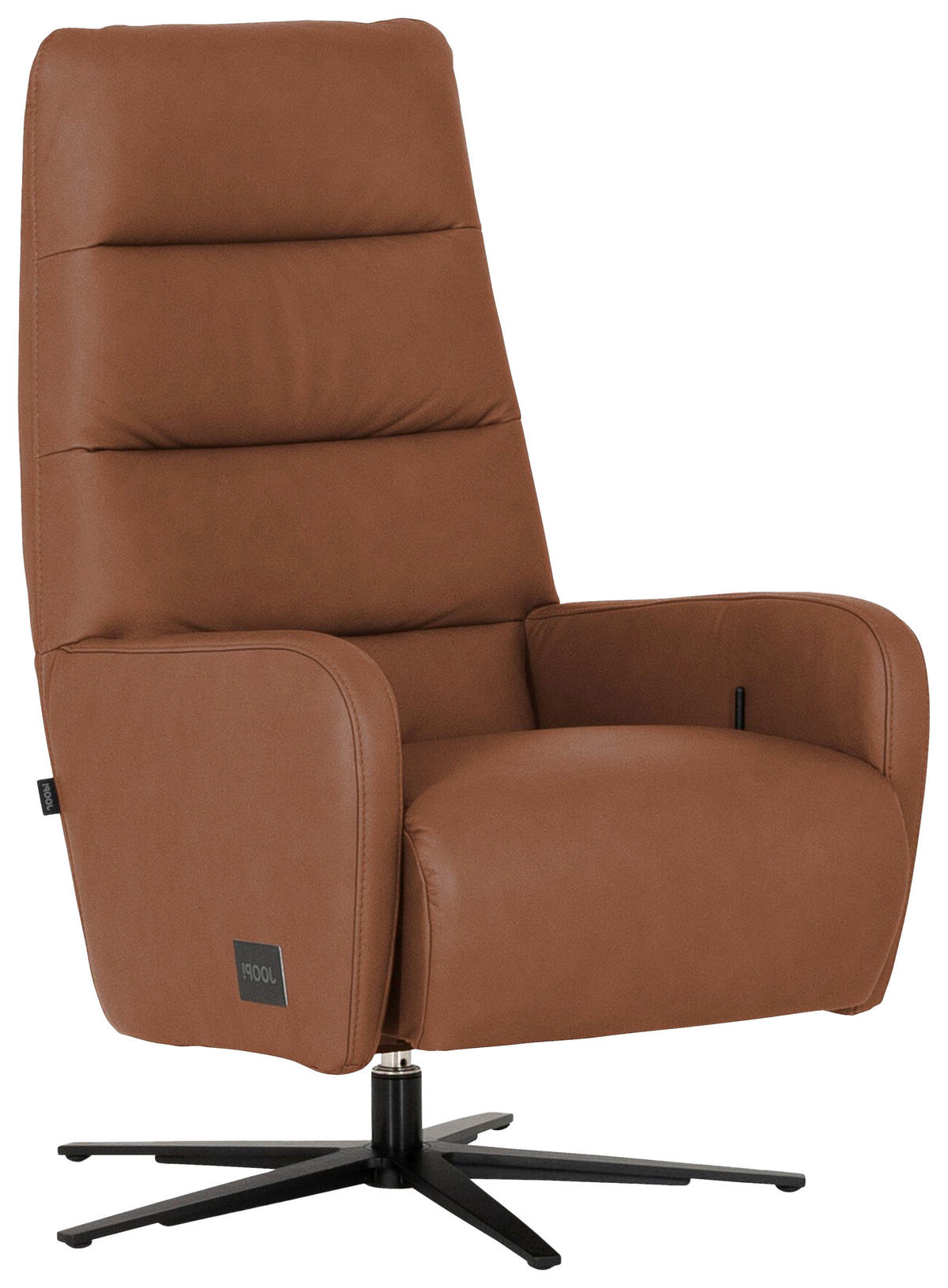 RELAXSESSEL Leder Braun  - Schwarz/Braun, Modern, Leder/Metall (66/110/83cm) - Joop!