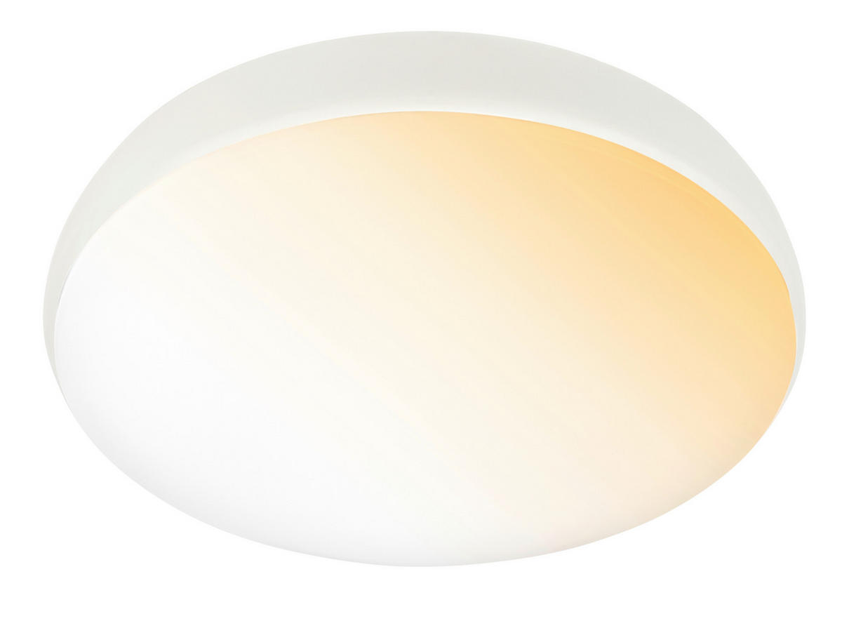 STROPNÉ LED SVIETIDLO, 35/8,5 cm  - biela, Basics, kov/plast (35/8,5cm)