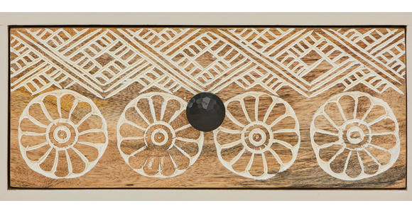 NACHTSCHRANK 40/55/35 cm Mangoholz vollmassiv  - Goldfarben/Schwarz, LIFESTYLE, Holz/Metall (40/55/35cm) - Landscape