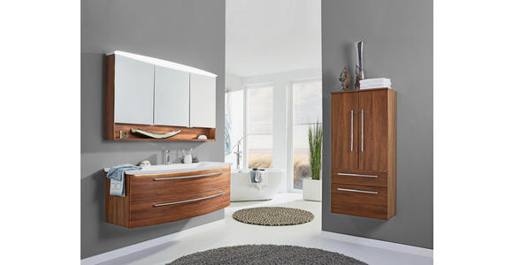 BADEZIMMER - Eichefarben/Weiß, Design, Glas/Holzwerkstoff (140cm) - Dieter Knoll