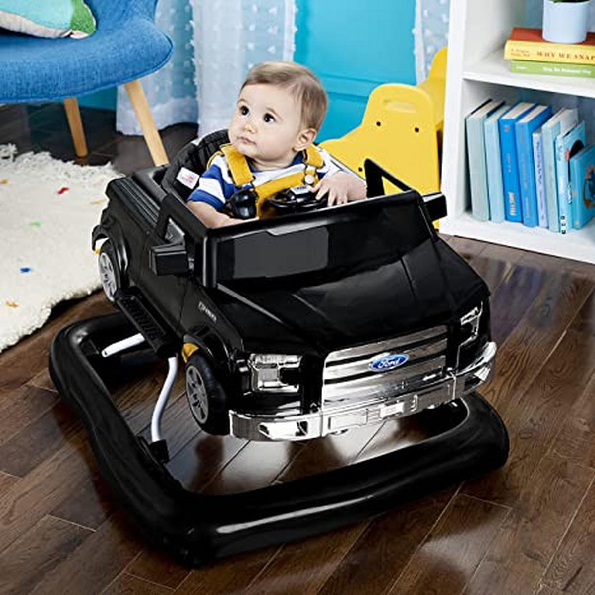LAUFLERNWAGEN  - Schwarz, Basics, Kunststoff/Textil (71/63,5/50,8cm)
