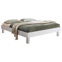 BETT 180/200 cm,  in Weiß  - Weiß, Natur (180/200cm) - Hasena