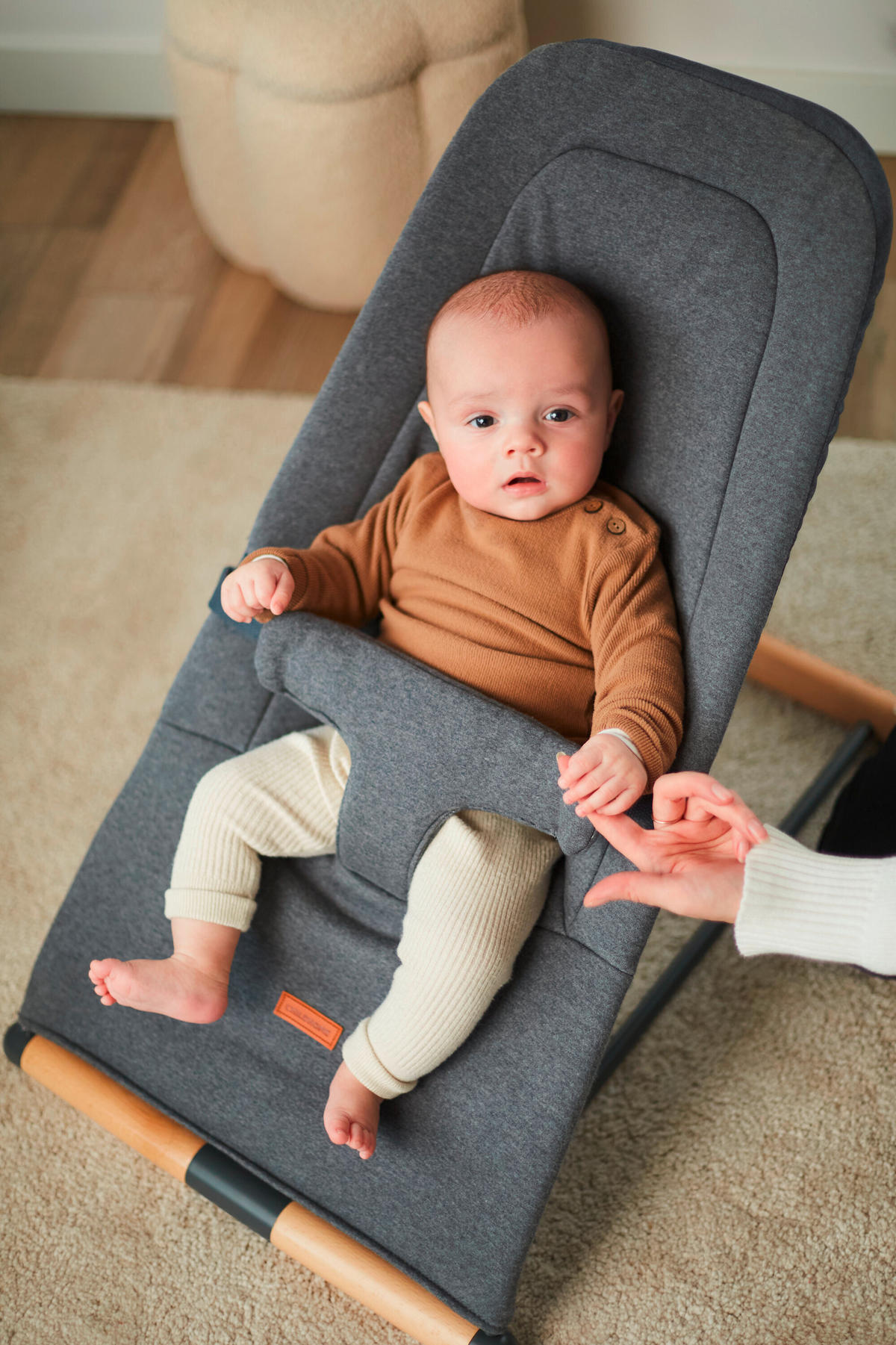 SCHAUKELWIPPE  - Anthrazit, KONVENTIONELL, Holz/Textil (64/47/65,5cm) - Childhome