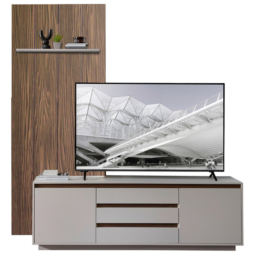 ANSAMBLU MOBILIER CAMERA DE ZI in culoare lemn de nuc cașmir