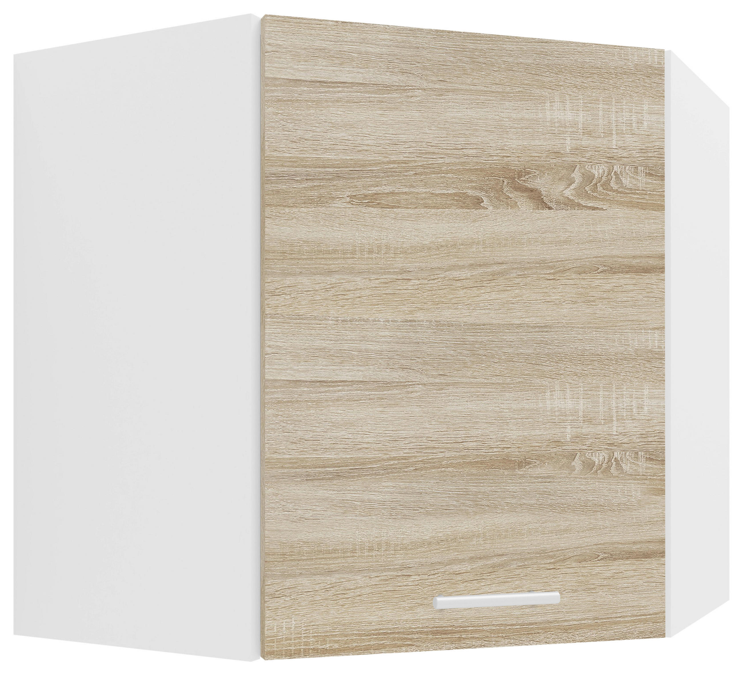HÄNGESCHRANK Sonoma Eiche - Alufarben/Weiß, KONVENTIONELL, Holzwerkstoff/Metall (57/60/57cm) - MID.YOU